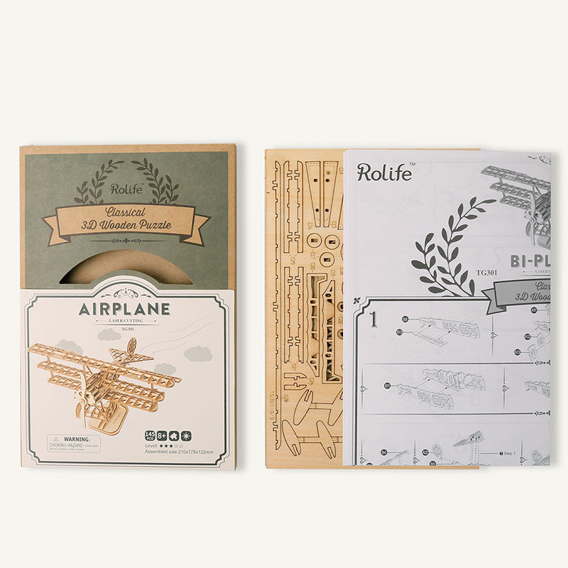 Airplane Model 3D Laser Cutting Puzzle Assembly Toy For Kids