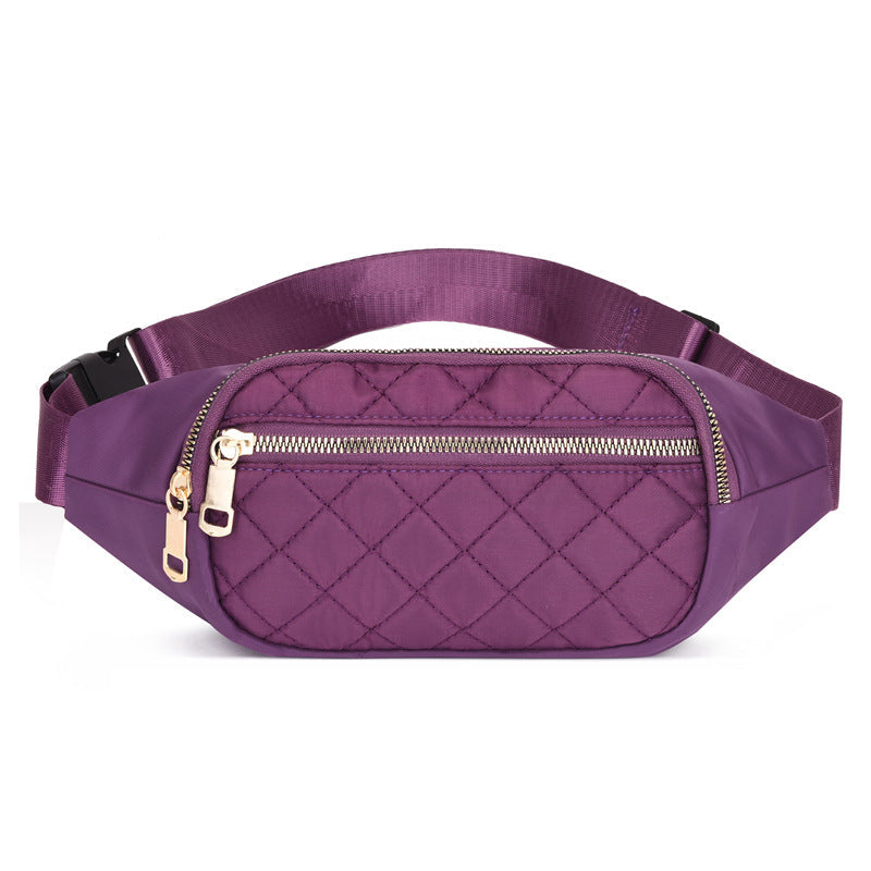 Rhombus Fanny Packs For Women Crossbody Waist Bags Sports Hiking Cycling Running