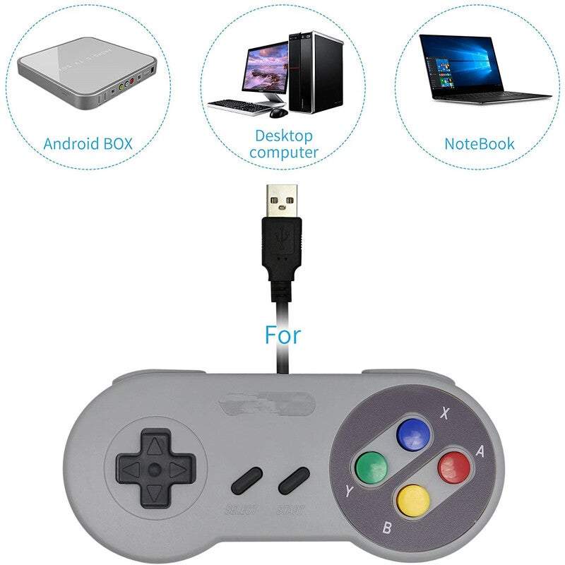Televisions 2Pack Classic Snes Usb Controller Gamepad Retro Super Nintendo Nes Wired Joystick For Windows Pc Mac