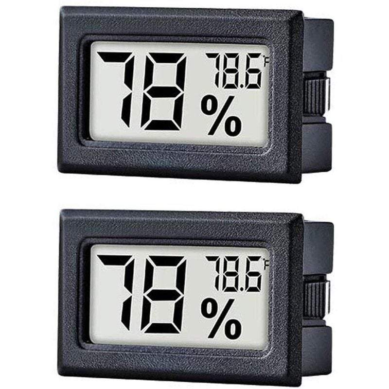 Weather Stations Room Thermometers 2Pack Mini Hygrometer Digital Indoor Greenhouse Garden Organ Closet Display Fahrenhei