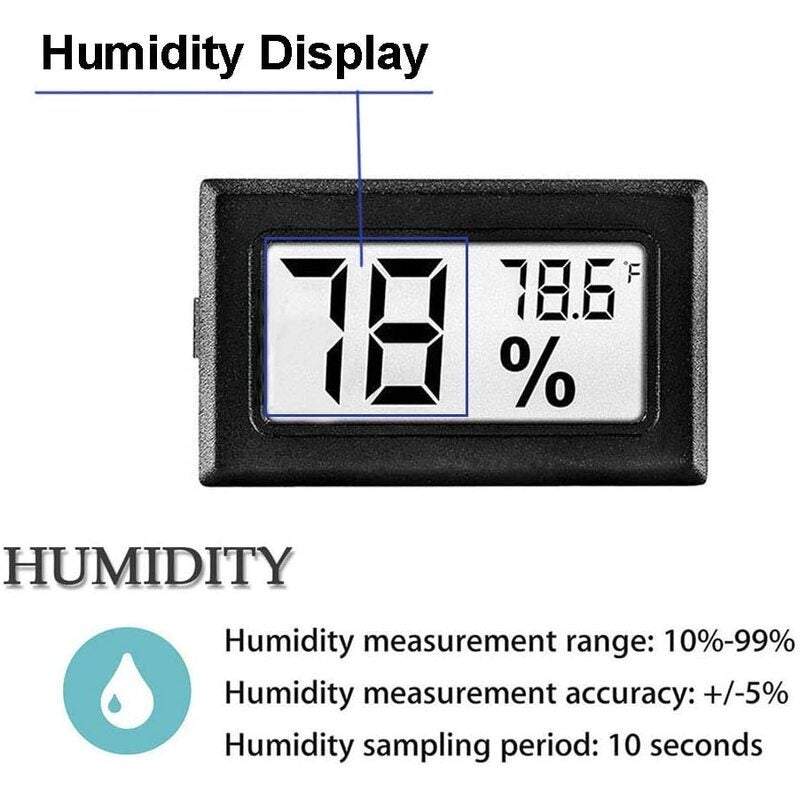 Weather Stations Room Thermometers 2Pack Mini Hygrometer Digital Indoor Greenhouse Garden Organ Closet Display Fahrenhei