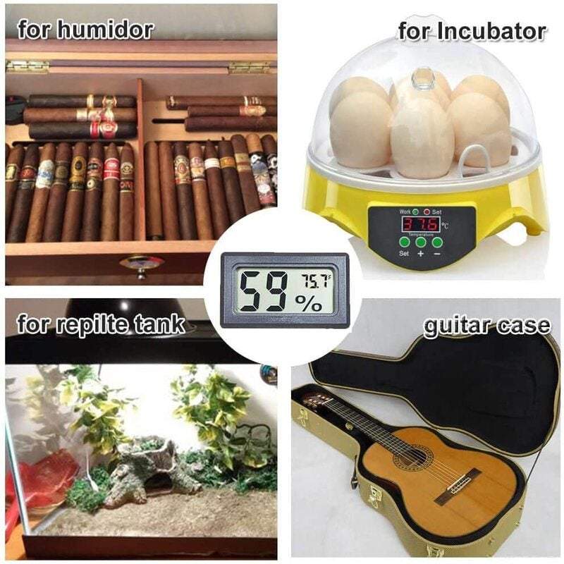 Weather Stations Room Thermometers 2Pack Mini Hygrometer Digital Indoor Greenhouse Garden Organ Closet Display Fahrenhei