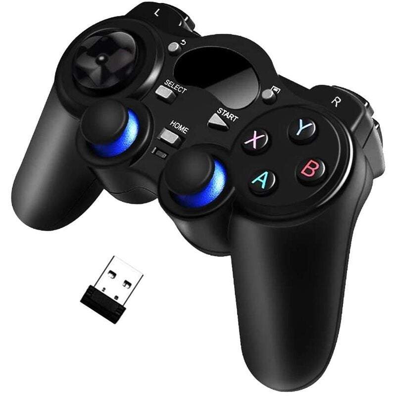 Game Controllers 2Pack Usb Wireless Handle 2.4G Is Compatible With Sony Playstation Ps2 Pc / Laptop Windows Xp 7 8 10 An
