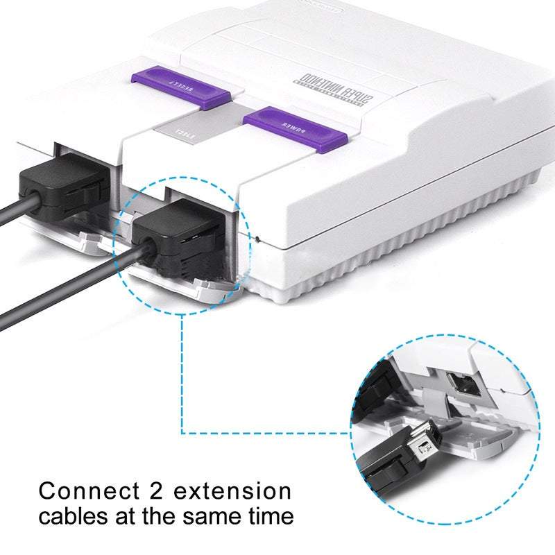 2Pack Classic Controller Snes Extension Cable 3M / 10 Ft Super Nes Power Cord For Nintendo Edition Mini
