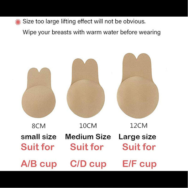 2Pairs Invisible Breast Lift Underwear Silicone Fit Adhesive Bra Reusable