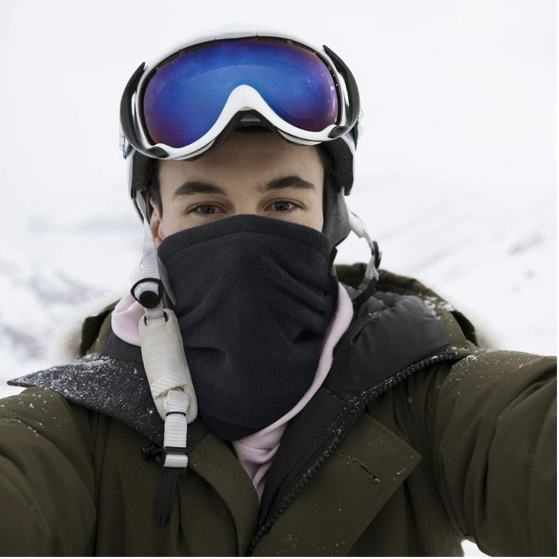 2Pcs Cotton Cashmere Warmer Wrap Neck Cover Face Bandana Winter Outdoor Sports Cycling Bike Ski Motorcycle Fleece Tube S