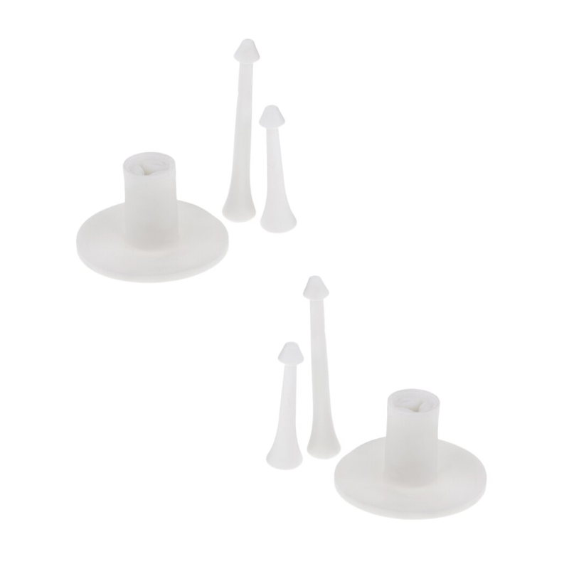 2Pcs Golf Tee Rubber Holder Tees 3 Inch 1 / 4 Long Practice Swing Trainer Training
