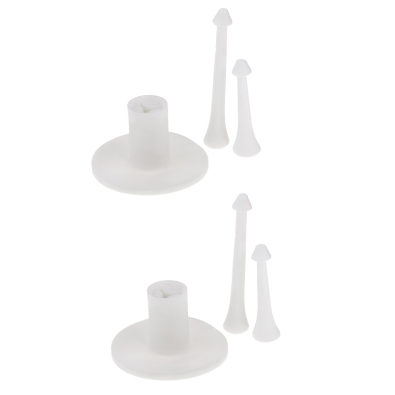 2Pcs Golf Tee Rubber Holder Tees 3 Inch 1 / 4 Long Practice Swing Trainer Training