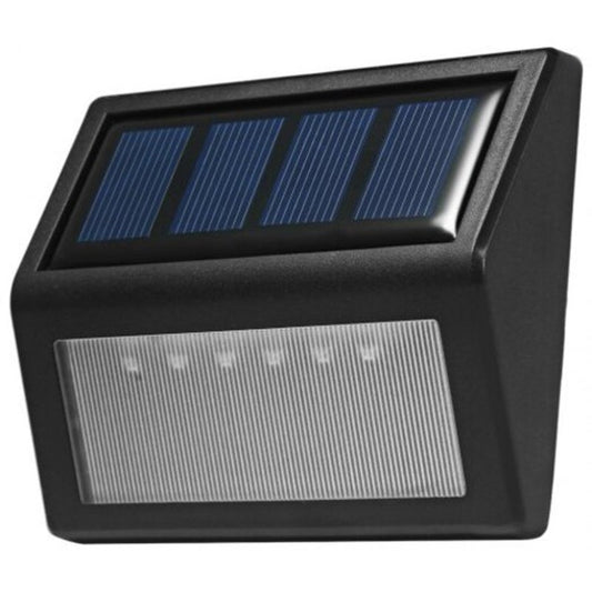 6 Leds Light Control Solar Garden Lamp Black