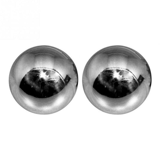 2Pcs Baoding Balls Daily Meditation Silver Stress Relief Chrome Iron Care Therapy Handballs Finger Exercise Durable