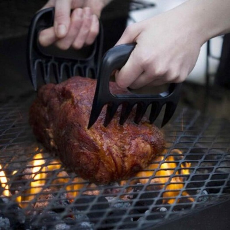 2Pcs Bbq Meat Claws Shredding Forks Black