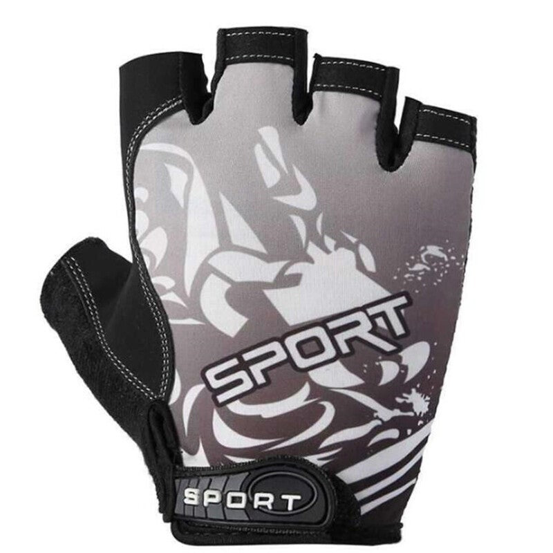 2Pcs/Set Non Slip Breathable Ultrathin Half Finger Bicycle Cycling Gloves L