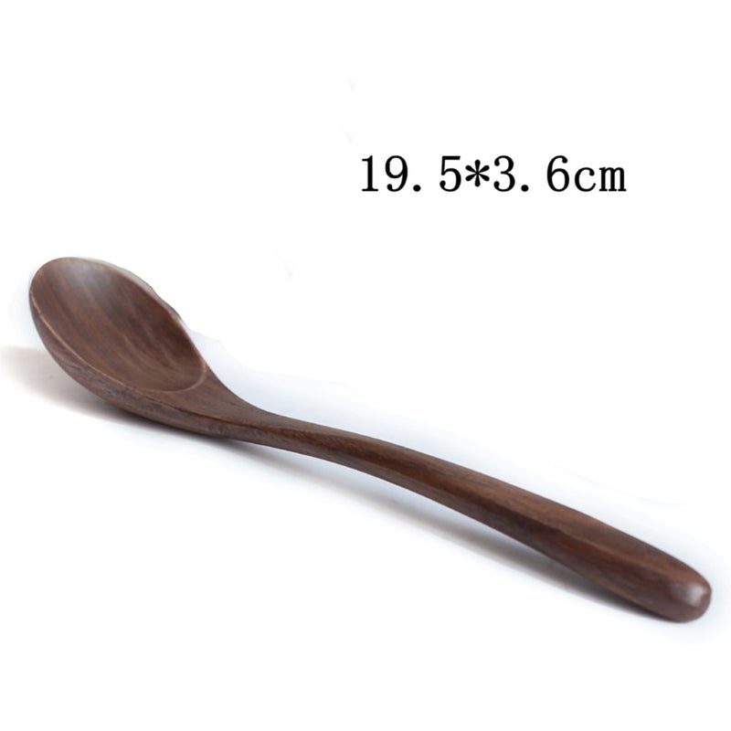 Black Walnut Coffee Honey Spoon Wooden Japanese Style Stir Soup Rice Tableware