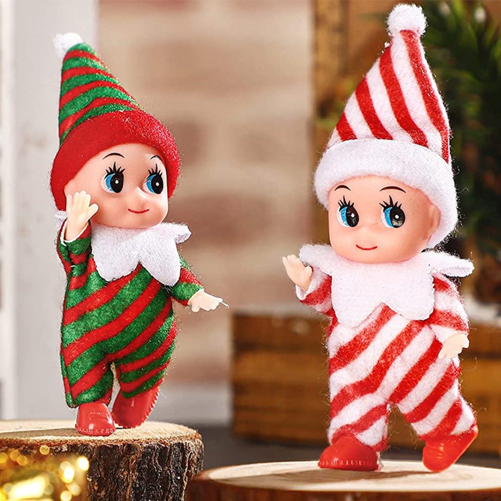 2 Pieces Christmas Elf Doll Xmas Baby Decoration Keywords
