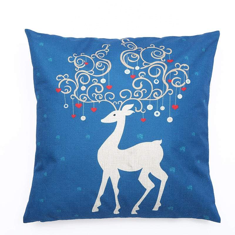Christmas Led Lights Linen Cushion Covers Bed Sofa Decor