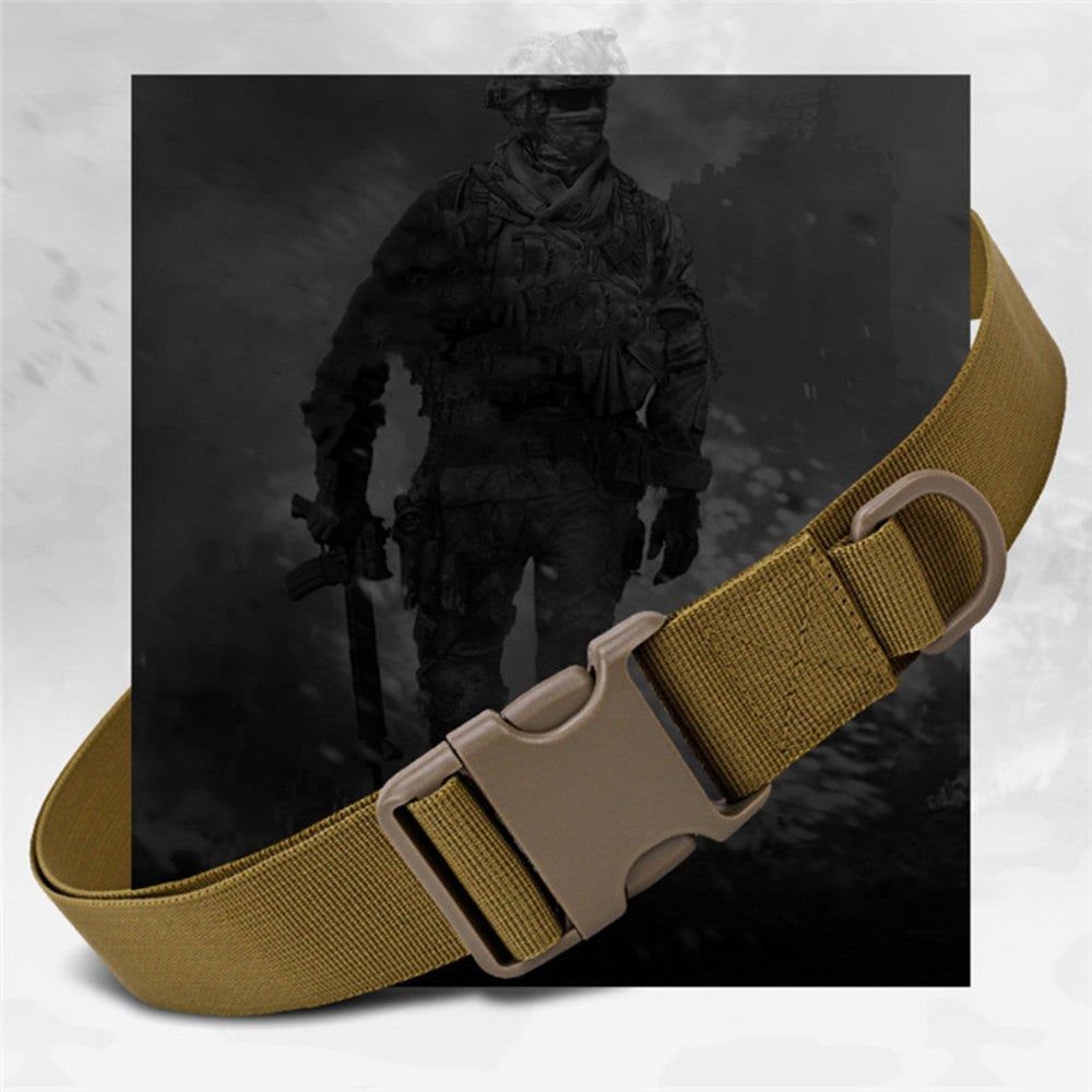 Combat Nylon Duty Tactical Sport Belt With Plastic Buckle Hook Loop