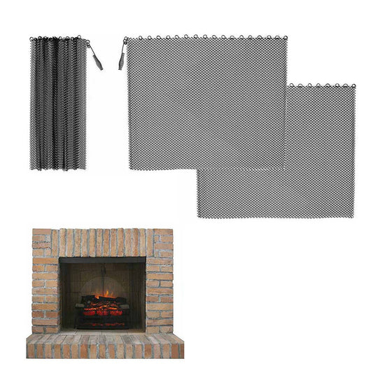 2 Pieces Durable Hearth Screen Fireplace Sparks Carpet Safety