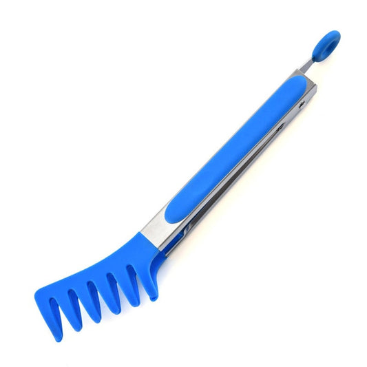 Food Grade Silicone Pasta Tongs Non Slip Stainless Steel Clip Kitchen Tools