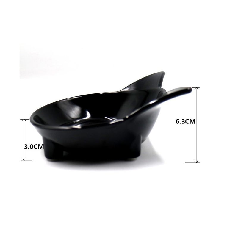 2Pcs Melamine Pet Bowl Non Slip Cute Cat Dogs Drinking Water Food Bowls Supplies