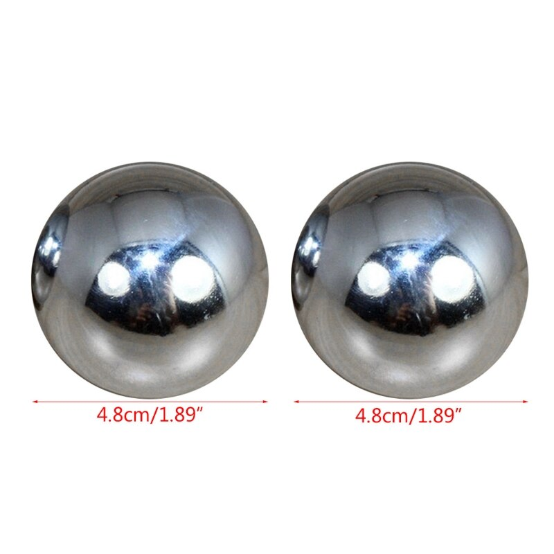2Pcs Baoding Balls Daily Meditation Silver Stress Relief Chrome Iron Care Therapy Handballs Finger Exercise Durable