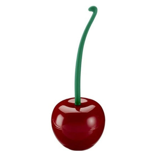 Creative Cherry Toilet Brush Set Plastic Wine Red Green Handle White Head