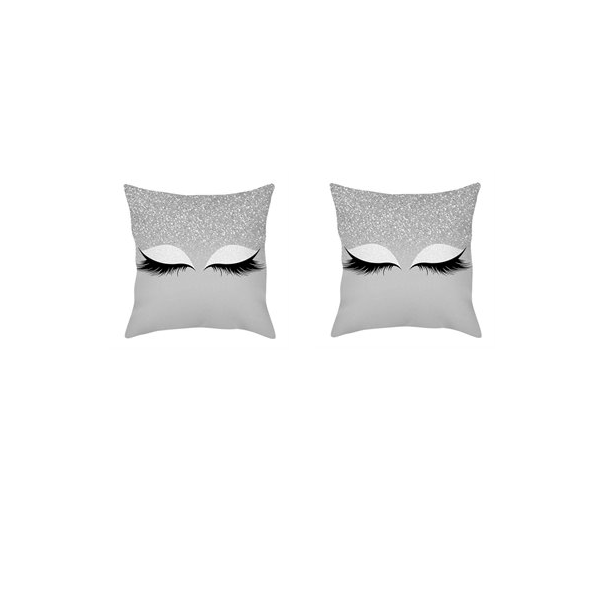 Eyelash Pattern Throw Pillow Cushion Cover Room Sofa Decoration 45 X 45Cm