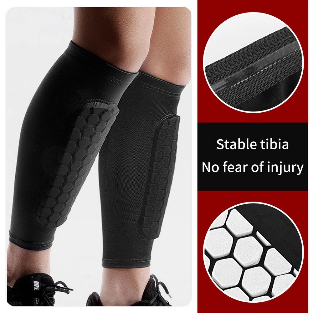 2Pcs Football Shin Guards Protective Soccer Pads Holders Leg Sleeves Training Sports Protector Gear