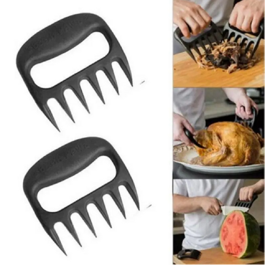 2Pcs Grizzly Claw Meat Processor Fork Pincers Pull Pork Grill Bear Tools Black