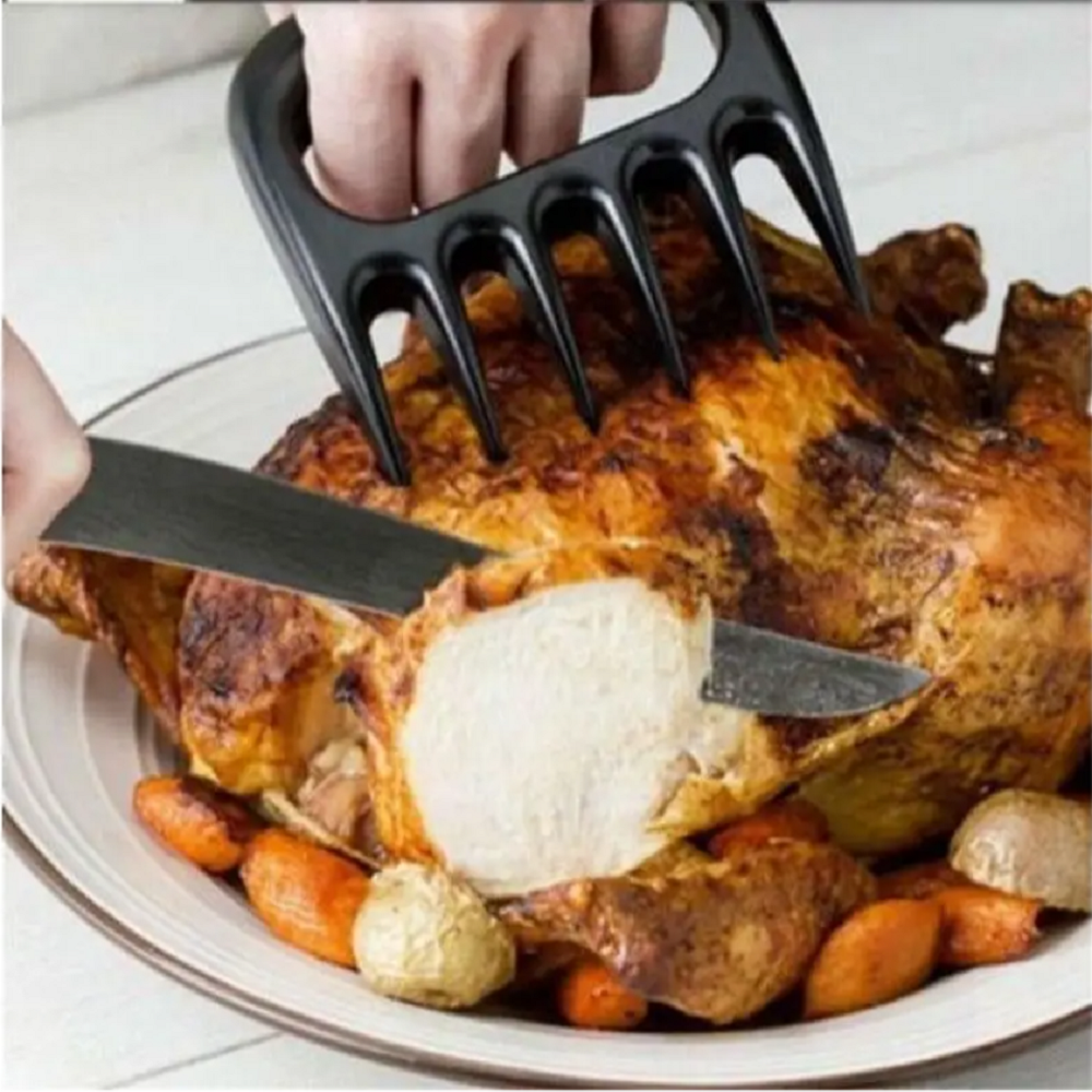 2Pcs Grizzly Claw Meat Processor Fork Pincers Pull Pork Grill Bear Tools Black
