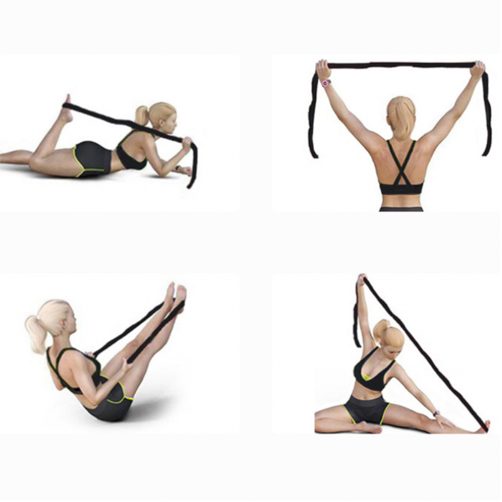 2Pcs Yoga Pull Strap Belt Latin Training Stretch Fitness Elastic Resistance Bands