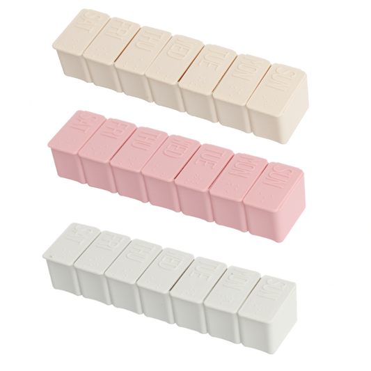2Pcs Seven Grid Portable Pill Box