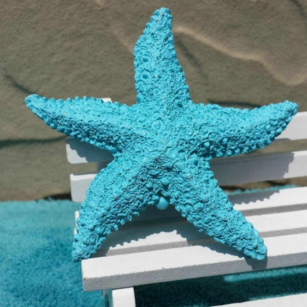 2Pcs Fish Tank Ornament Mediterranean Resin Mini Starfish Aquarium Decoration