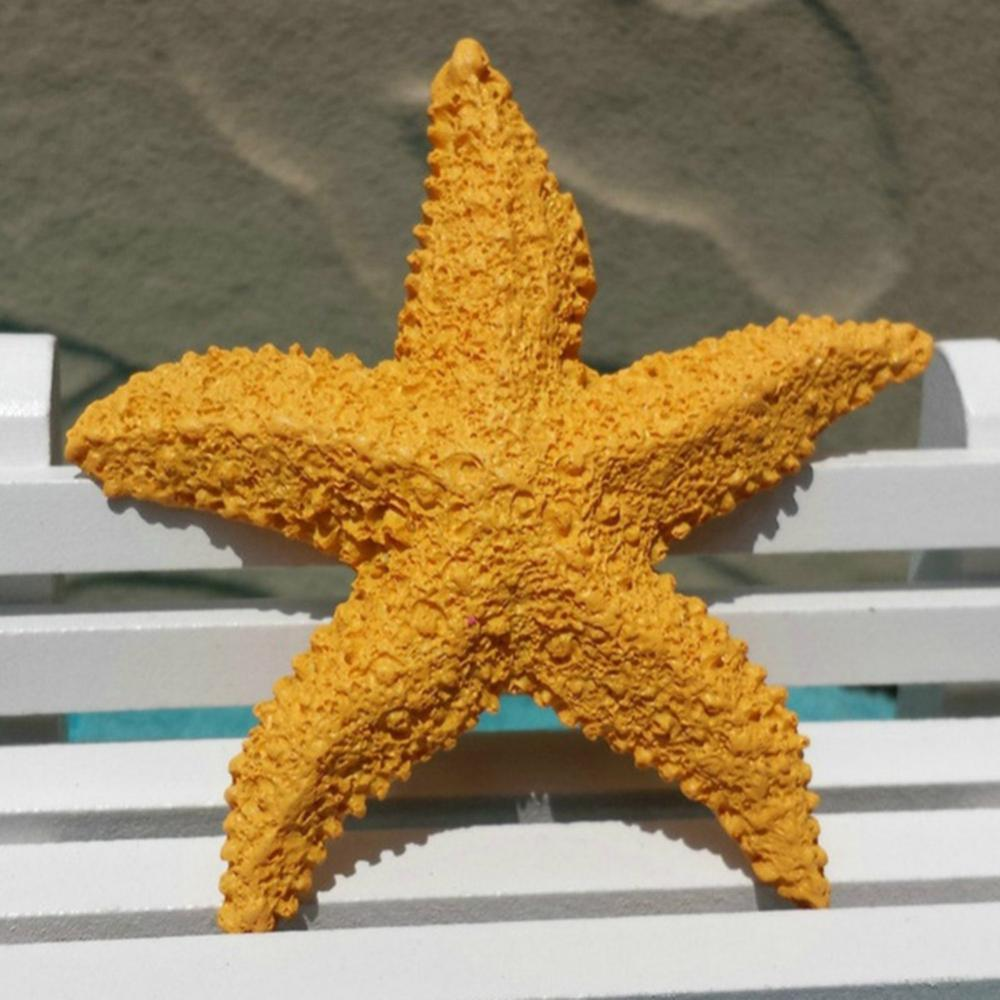 2Pcs Fish Tank Ornament Mediterranean Resin Mini Starfish Aquarium Decoration