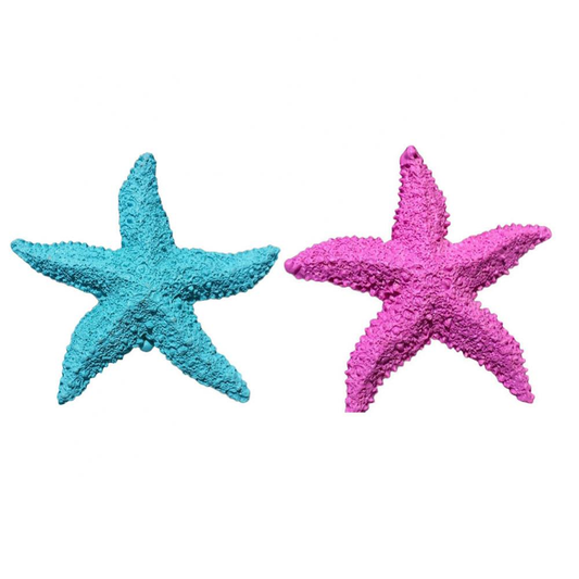 2Pcs Fish Tank Ornament Mediterranean Resin Mini Starfish Aquarium Decoration