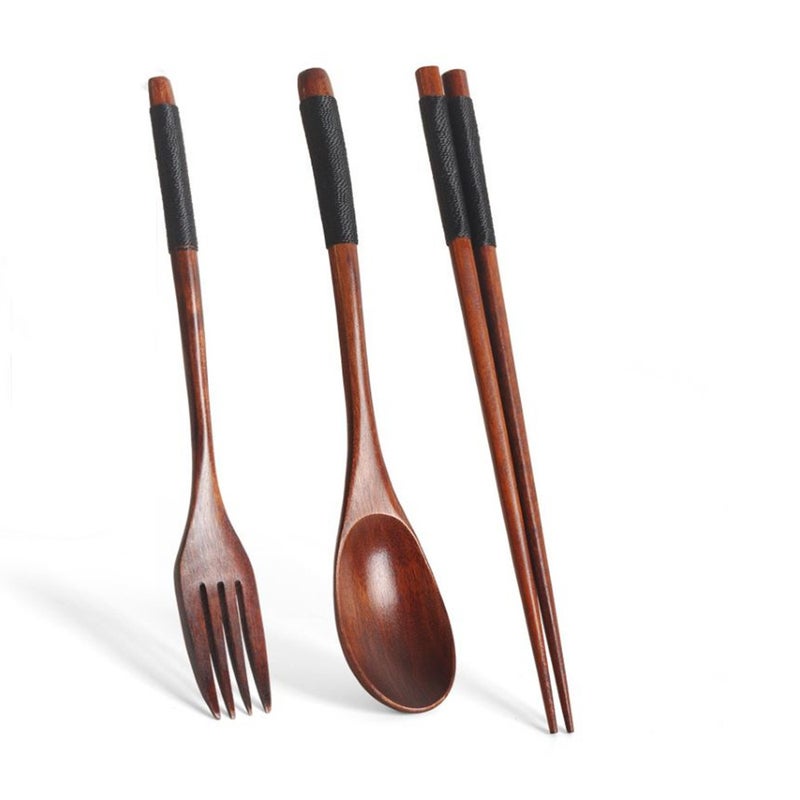 2Set Dinnerware Kitchen Tableware Fork Coffee Spoon Chopsticks Flatware Portable Dining