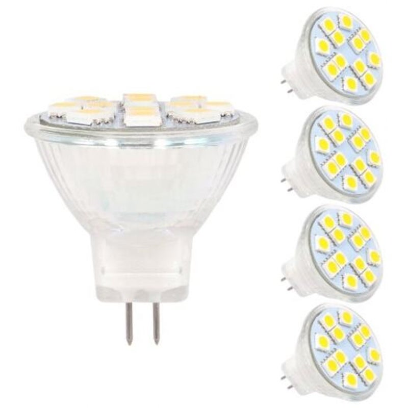 2W Mr11 Led Light Bulbs Ac / Dc 10 30V 20W Halogen Replacement Gu4 Bi Pin Base Warm White