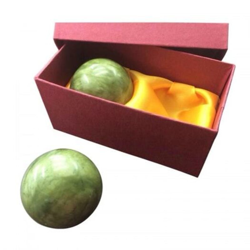 2X Marble Jade Baoding Chinese Stress Exercise Balls