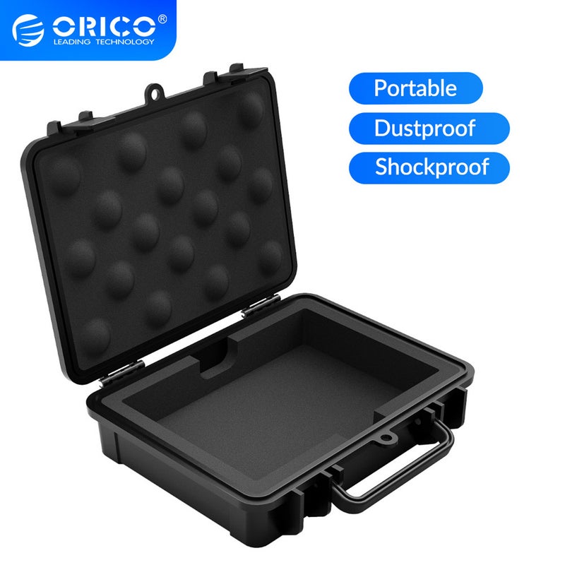 3.5 Inch Hdd Protective Box Storage Case Water Proof Shock Dust Function Safety Label Design