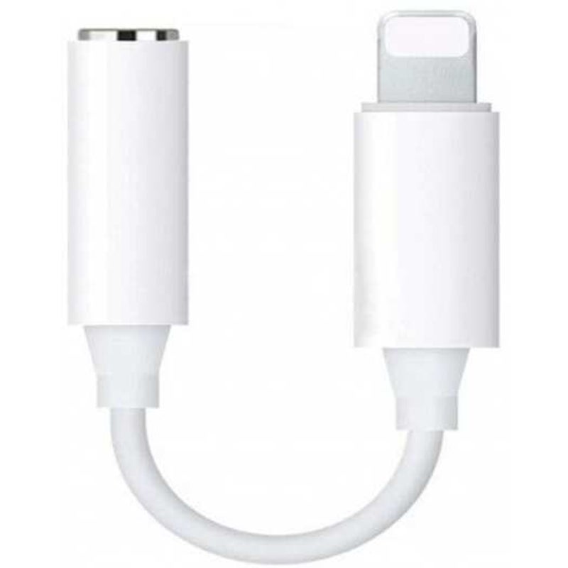 3.5 Mm Jack Aux Earphone Audio Adapter Cable For Iphone X / 8 Plus 7 White