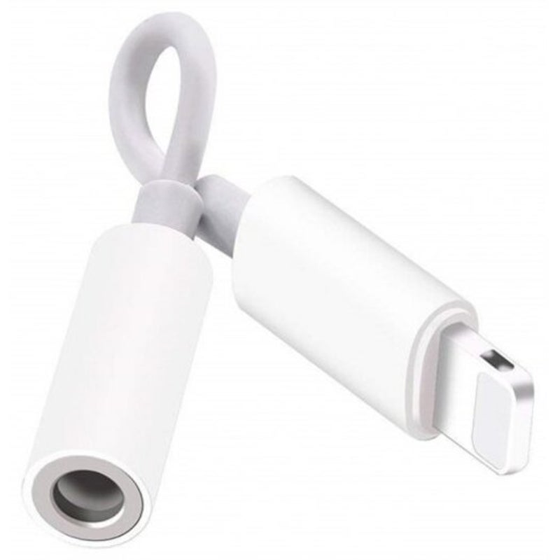 3.5 Mm Jack Aux Earphone Audio Adapter Cable For Iphone X / 8 Plus 7 White