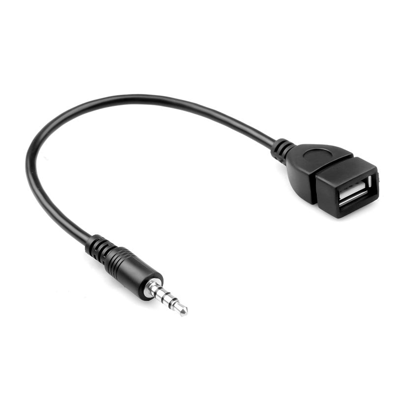 3.5Mm Audio Aux Jack To Usb 2.0 Type Male Female Converter Adapter Cable For Car Mp3