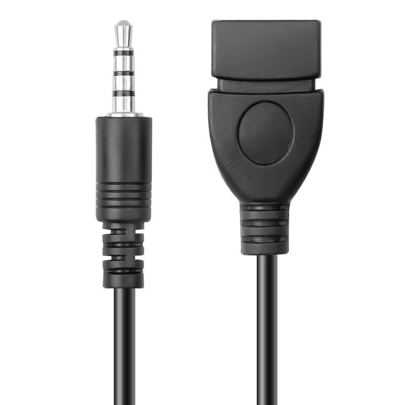 3.5Mm Audio Aux Jack To Usb 2.0 Type Male Female Converter Adapter Cable For Car Mp3