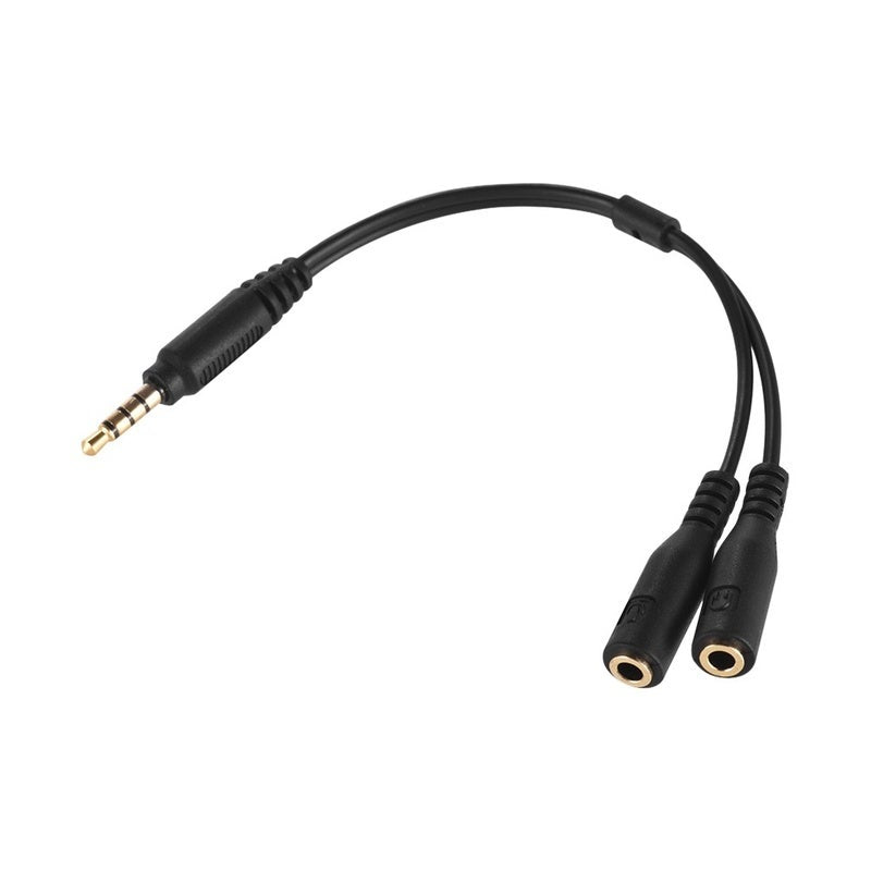 3.5Mm Microphone Adapter Cable Audio Stereo Converter Cord Two Pole Trs Female To One 4 Trrs Male Plug For Ipad Iphone S