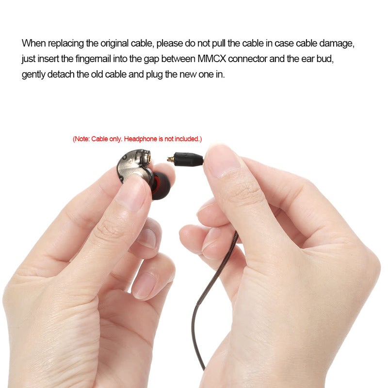 3.5Mm Wired Earphones Cable Detachable Replacement Headphone Cord / Microphone Mmcx Connector For Shure Se215 Se315 Se42