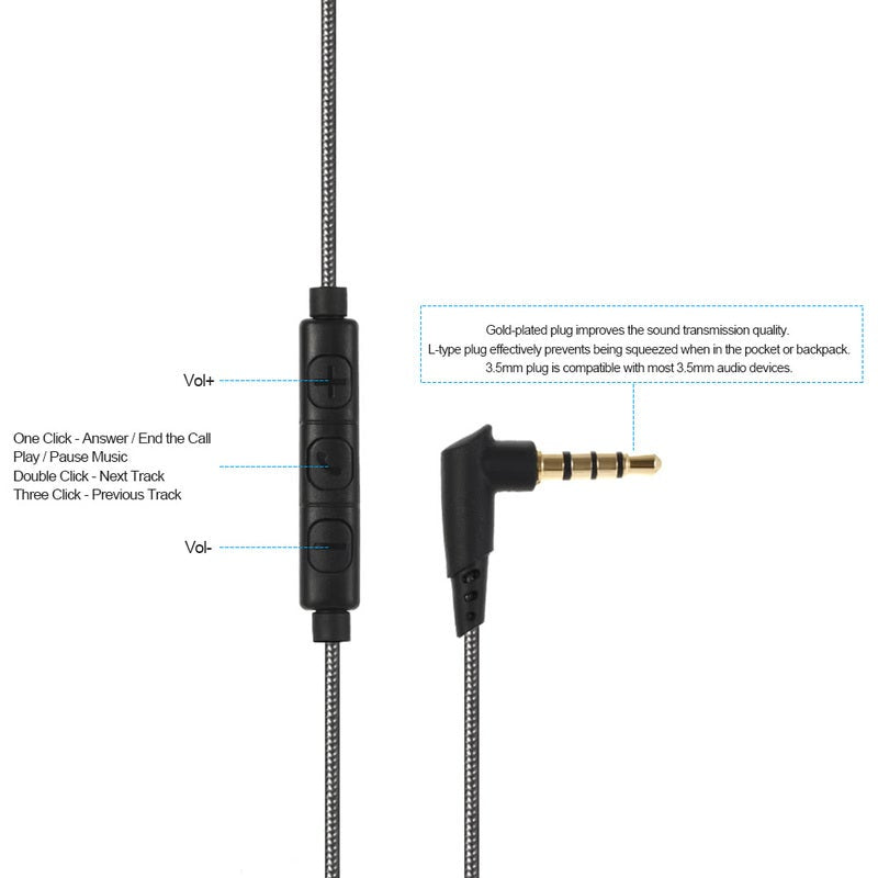 3.5Mm Wired Earphones Cable Detachable Replacement Headphone Cord / Microphone Mmcx Connector For Shure Se215 Se315 Se42
