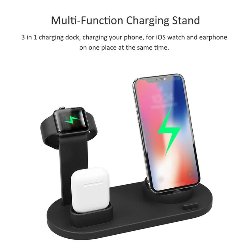 3 In 1 Chargings Dock Holder Bracket Wire Less Chargers
