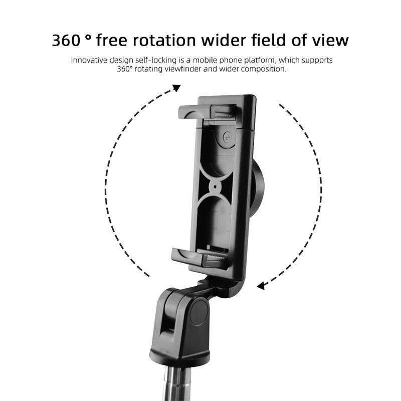 Foldable 3 In 1 Wireless Bluetooth Mini Tripod Selfie Stick With Remote Control