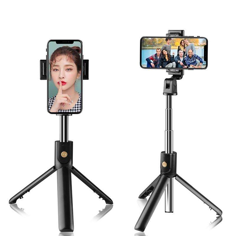 Foldable 3 In 1 Wireless Bluetooth Mini Tripod Selfie Stick With Remote Control