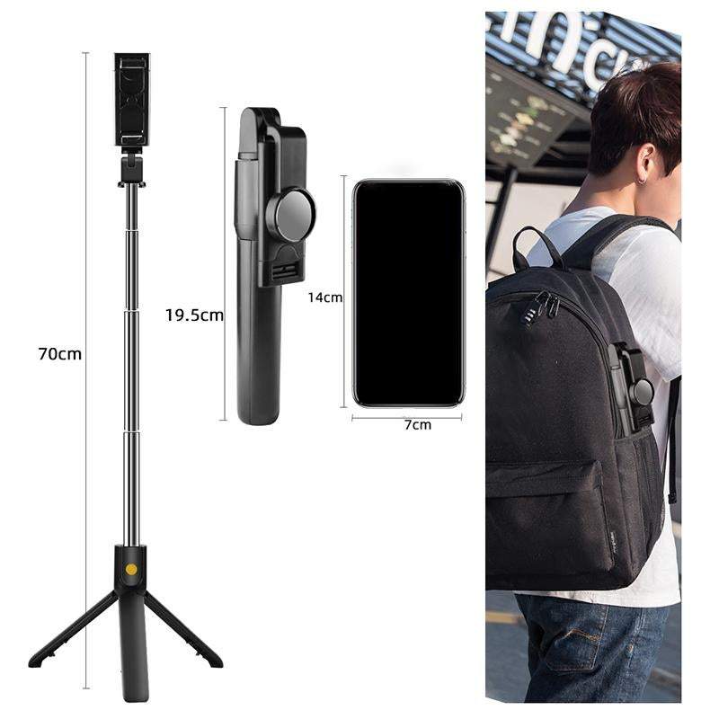 Foldable 3 In 1 Wireless Bluetooth Mini Tripod Selfie Stick With Remote Control