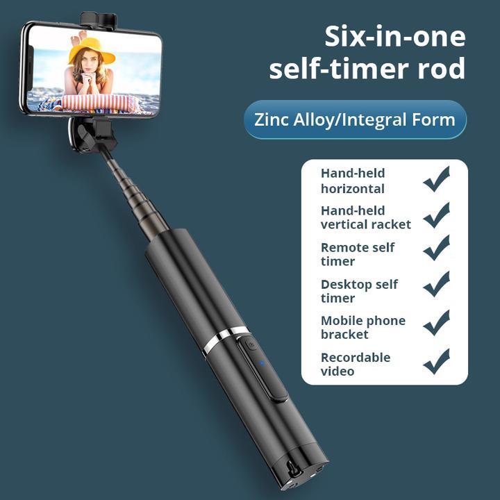 3 In 1 Extendable Black Wireless Bluetooth Selfie Stick